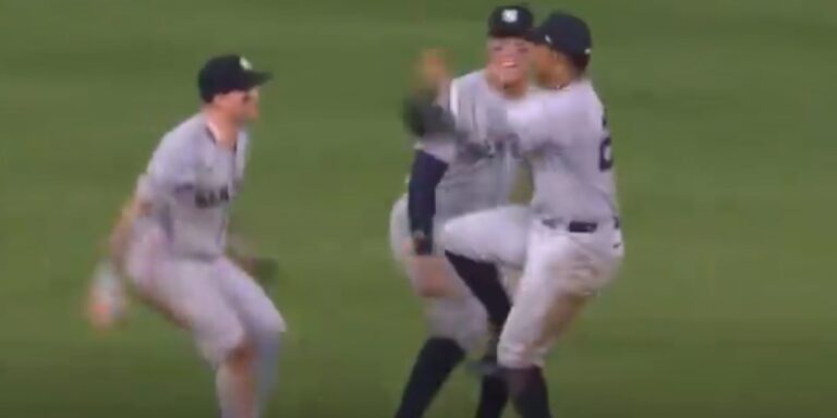 Verdugo, Judge and Soto celebrating