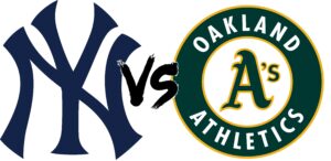 Yankees logo vs. the Athletics logo