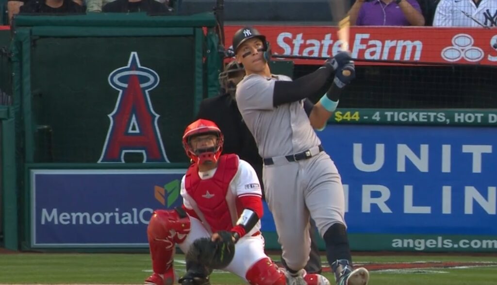 Judge hits a home run against the Angels
