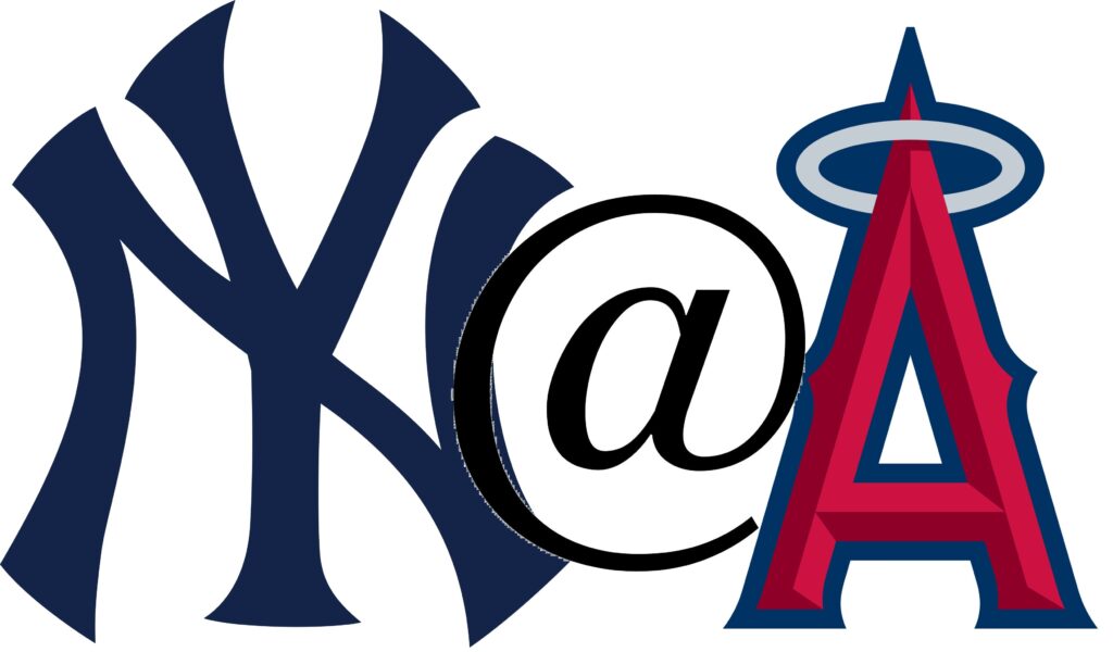 Yankees at Angels logos