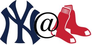 Yankees at Red Sox logos