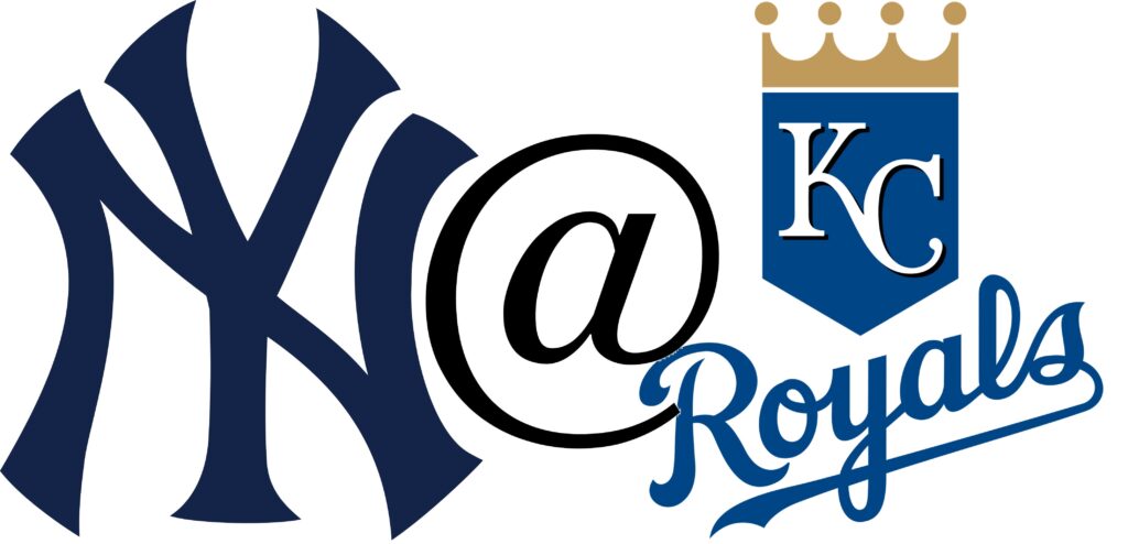Yankees @ Royals logos