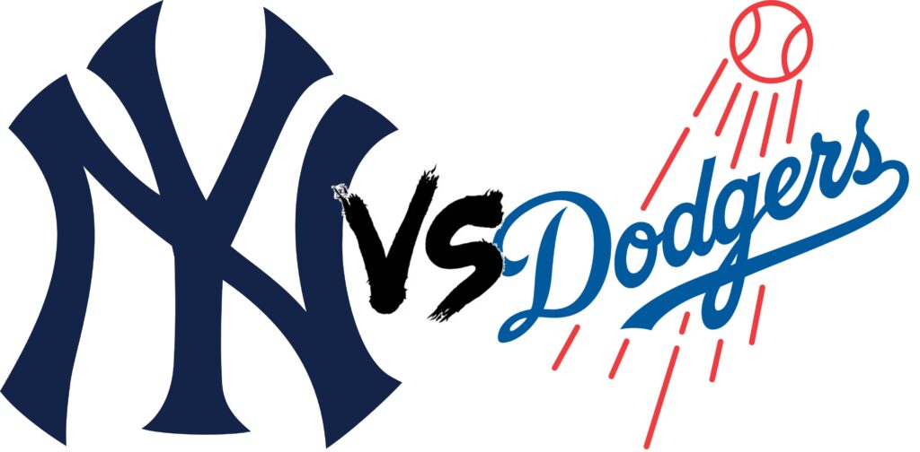 Yankees logo vs Dodgers logo
