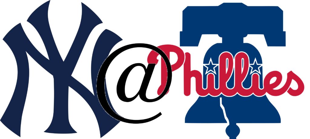 Yankees at Phillies logos