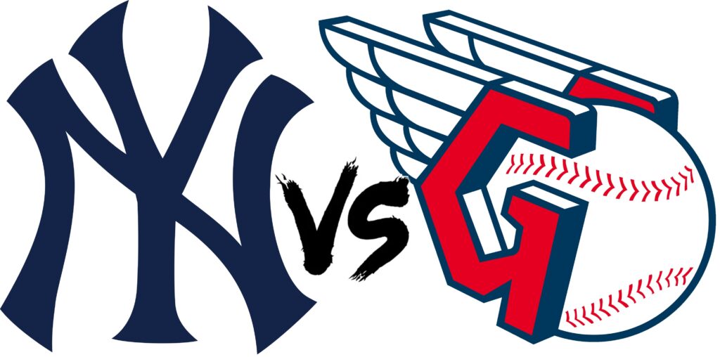 Yankees vs. Guardians logos