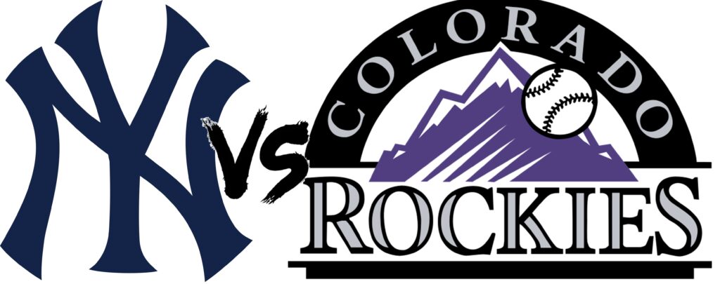 Yankees logo vs. Rockies logo