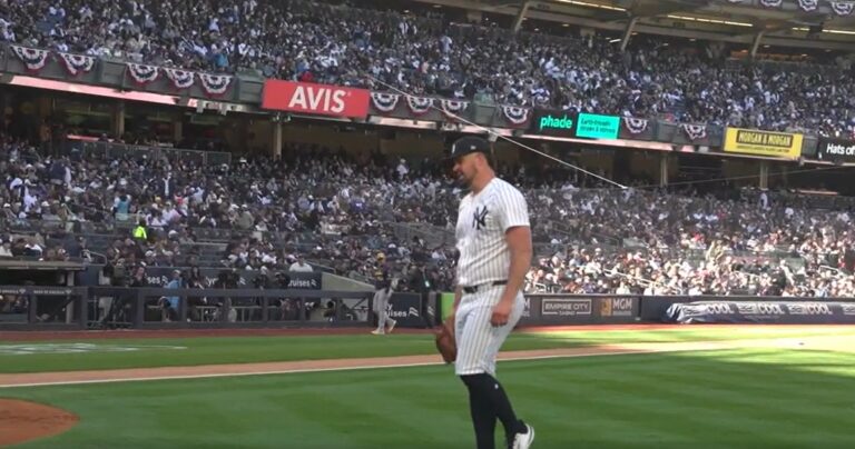 Rodon happily walks to the dugout