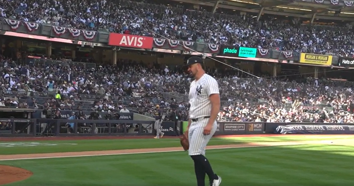 Rodon happily walks to the dugout