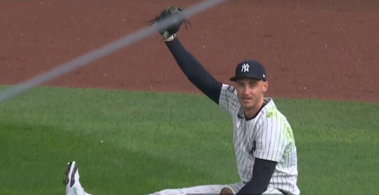 Bellinger celebrates his catch