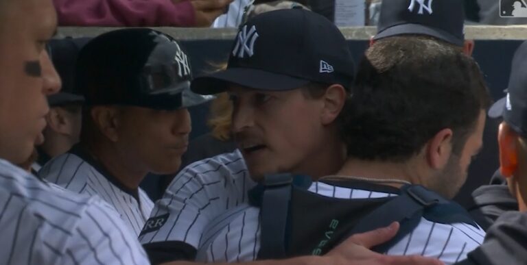 Max Fried gets a hug