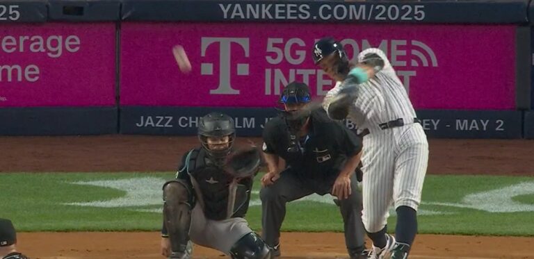 Judge hits three-run home run