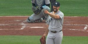 Rodon sticking his tongue out in delight