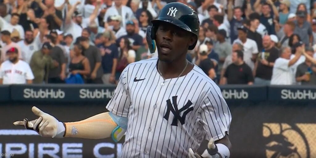 Jazz reacts to his home run