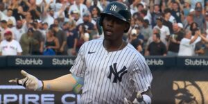 Jazz reacts to his home run