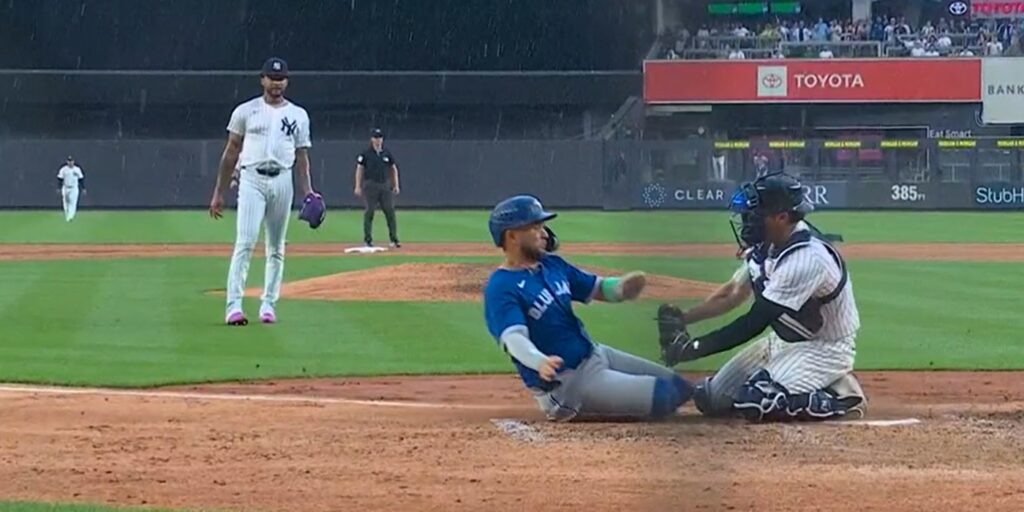 Bichette is nailed at the plate