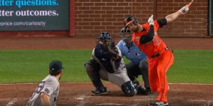 Rodon strikes out an Oriole player