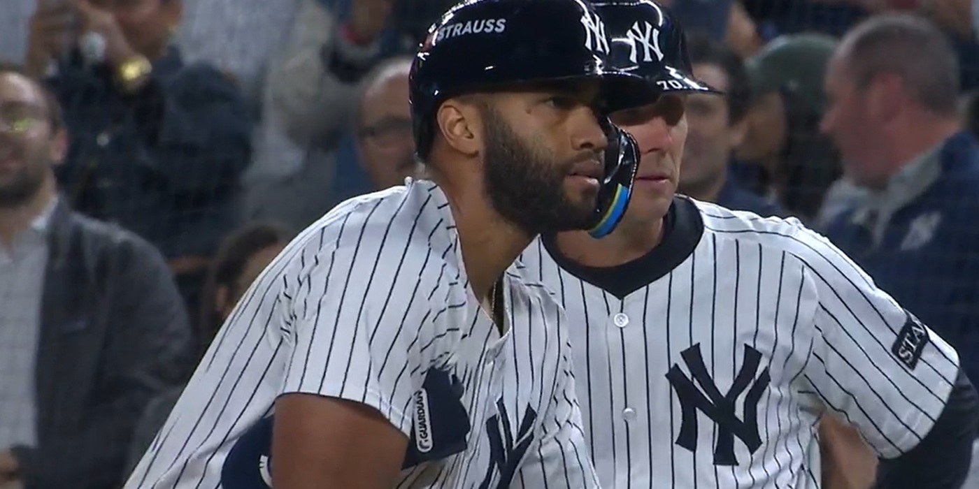 Amed Rosario after he gave the Yankees a lead