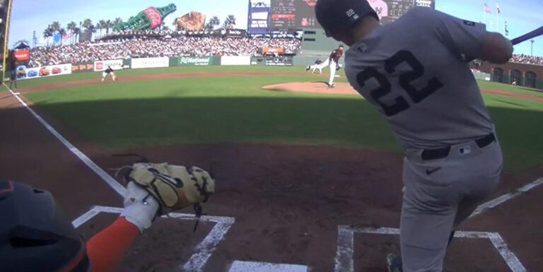 Ben Rice hits a double