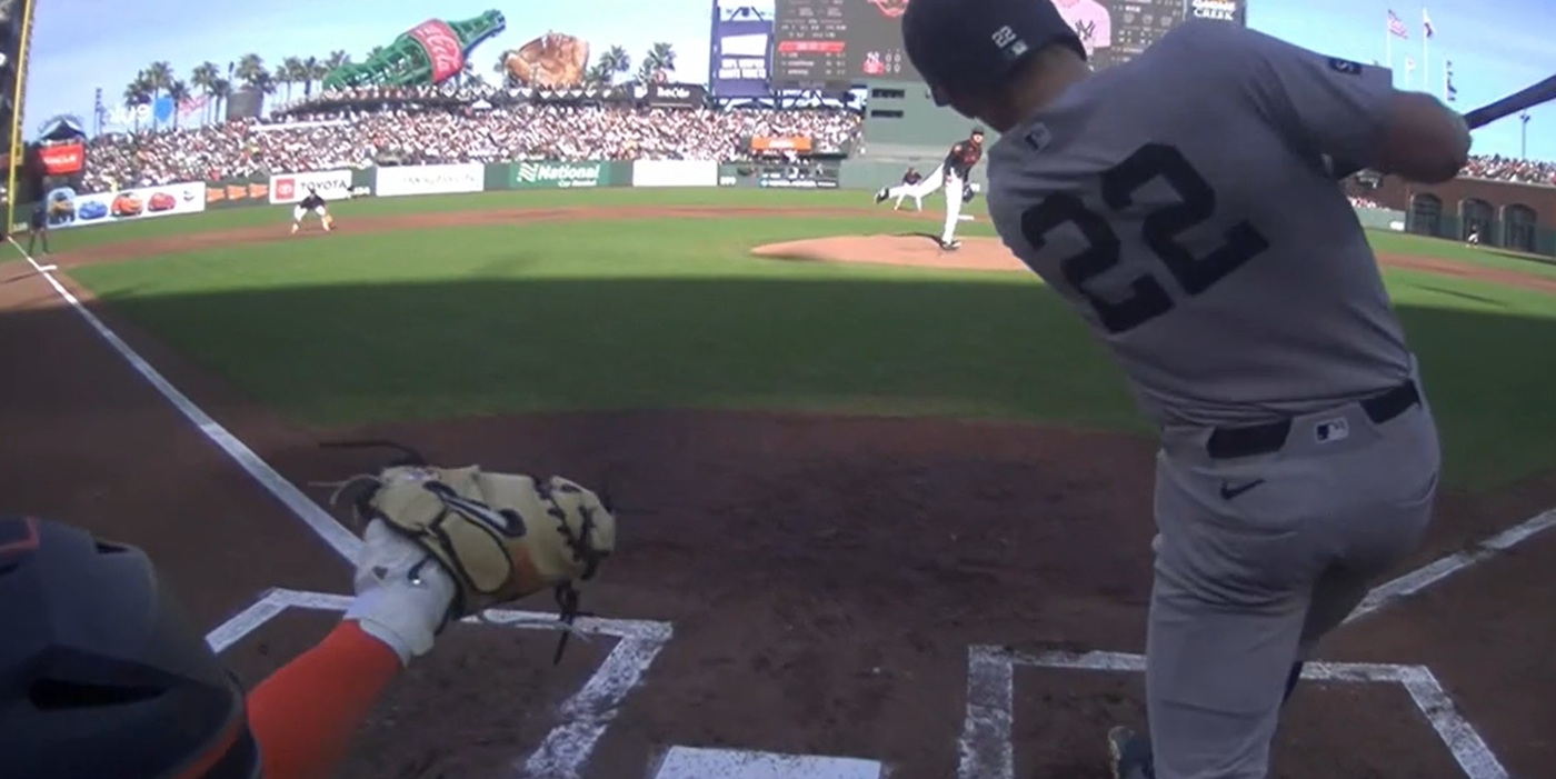 Ben Rice hits a double