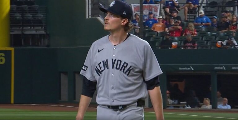 Fried calming walking off of the mound