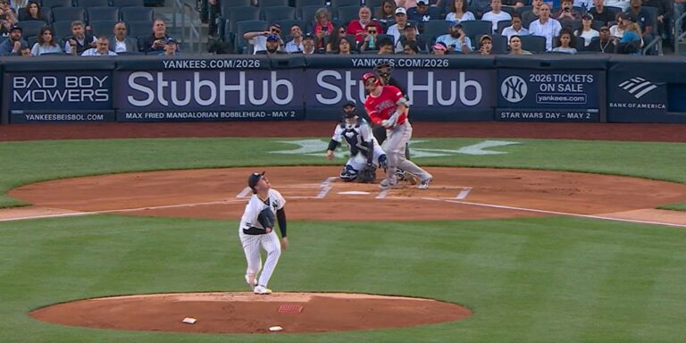 Trout hits a home run