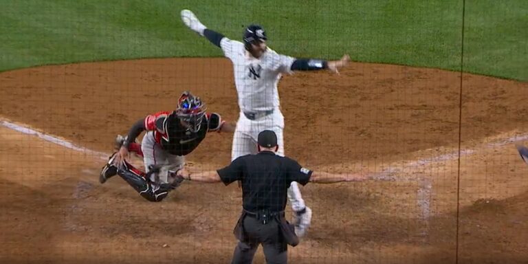 Wells scores the game-winning run