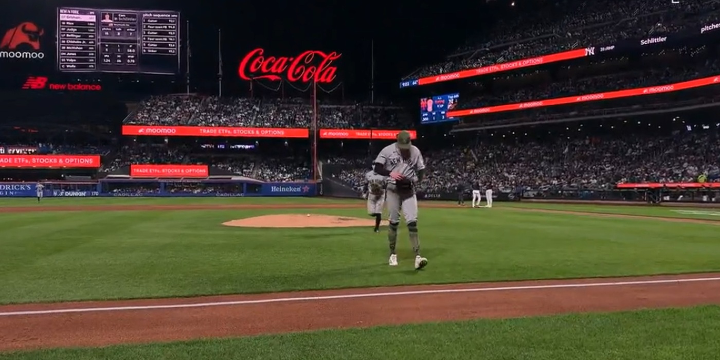 Schlittler walks off the field