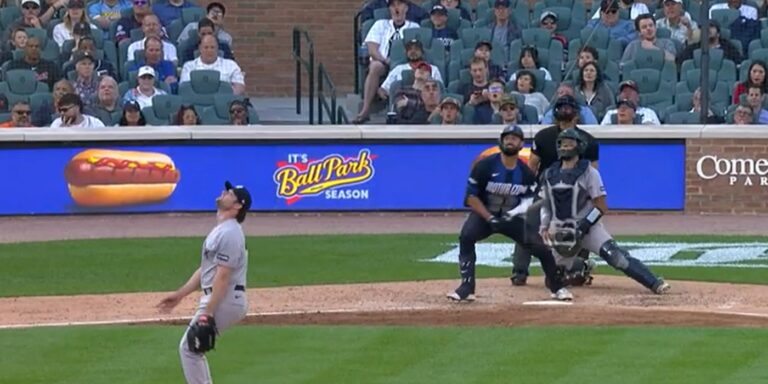 Cole gives up a home run to Riley Greene