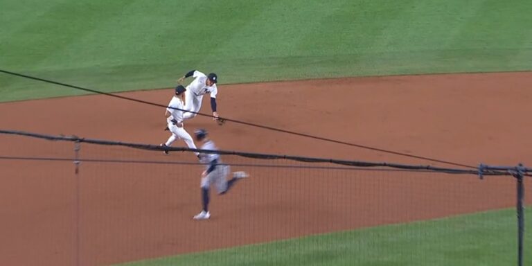 George Lombard makes his sixth error in six games