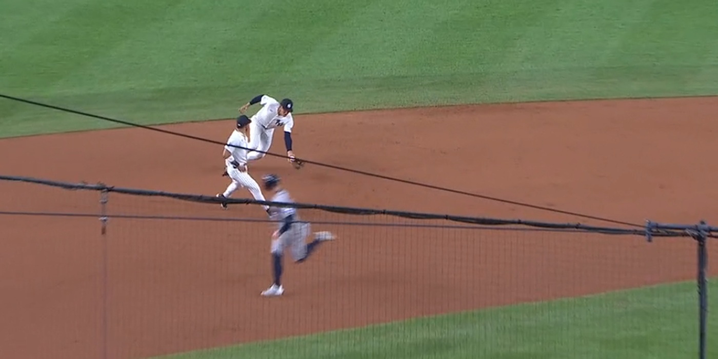 George Lombard makes his sixth error in six games