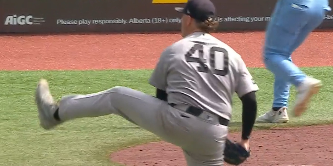 Weathers kicks his legs up