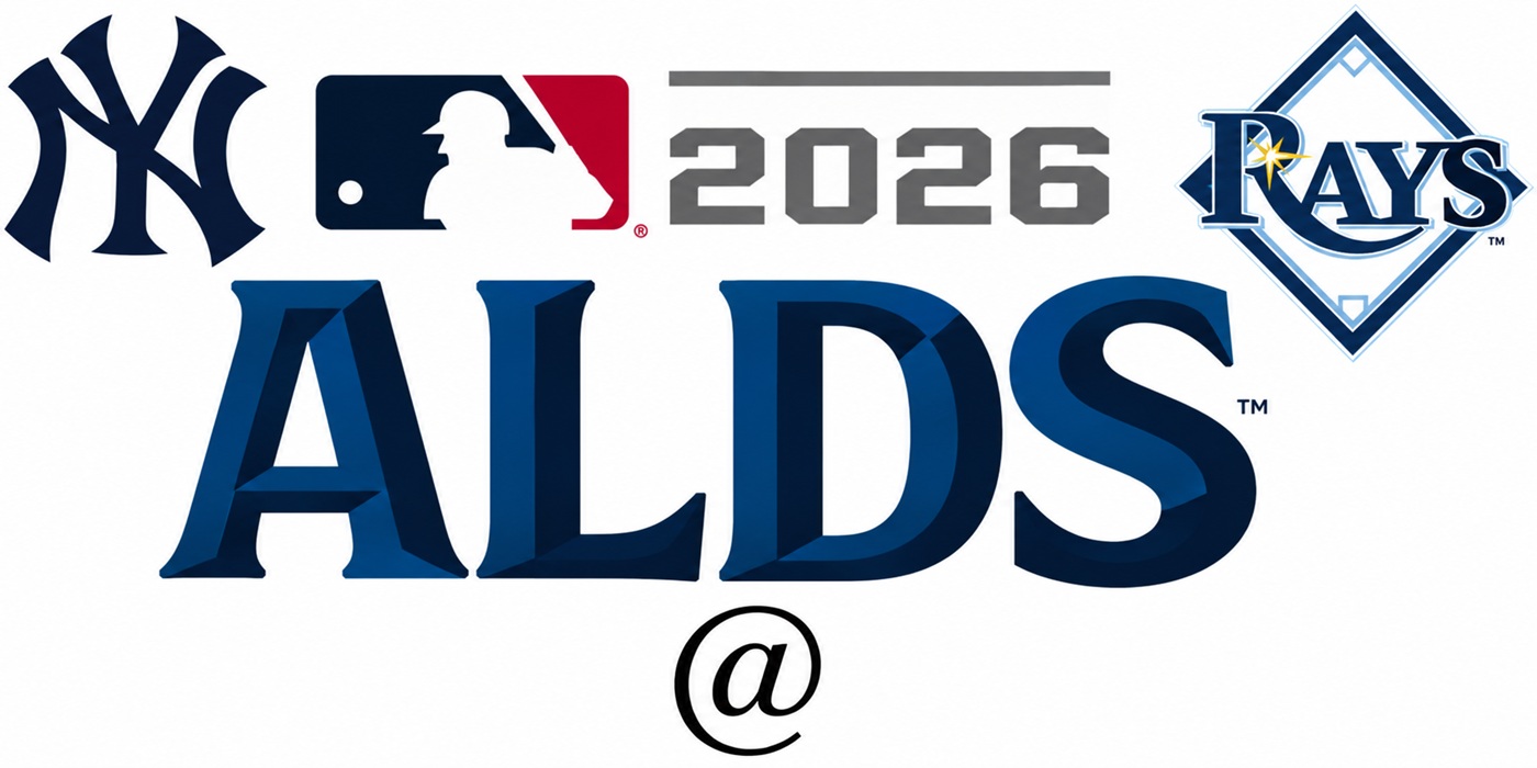 Yankees at Rays ALDS logo for 2026